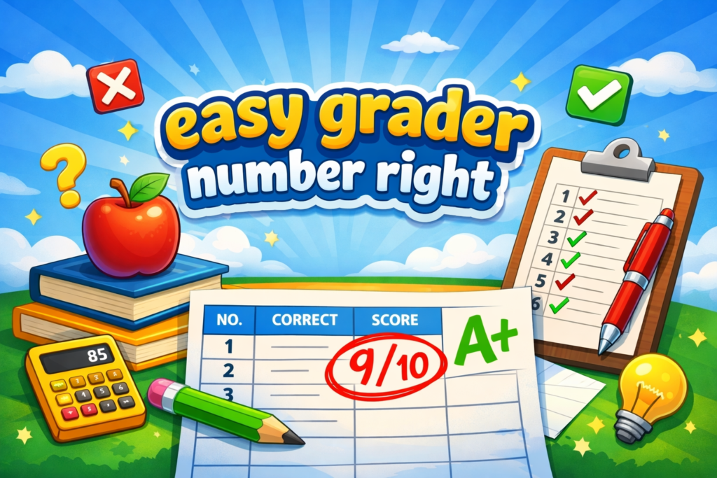easy grader number right