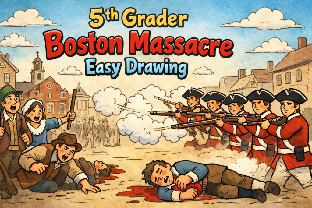 5th grader boston massacre easy drawing