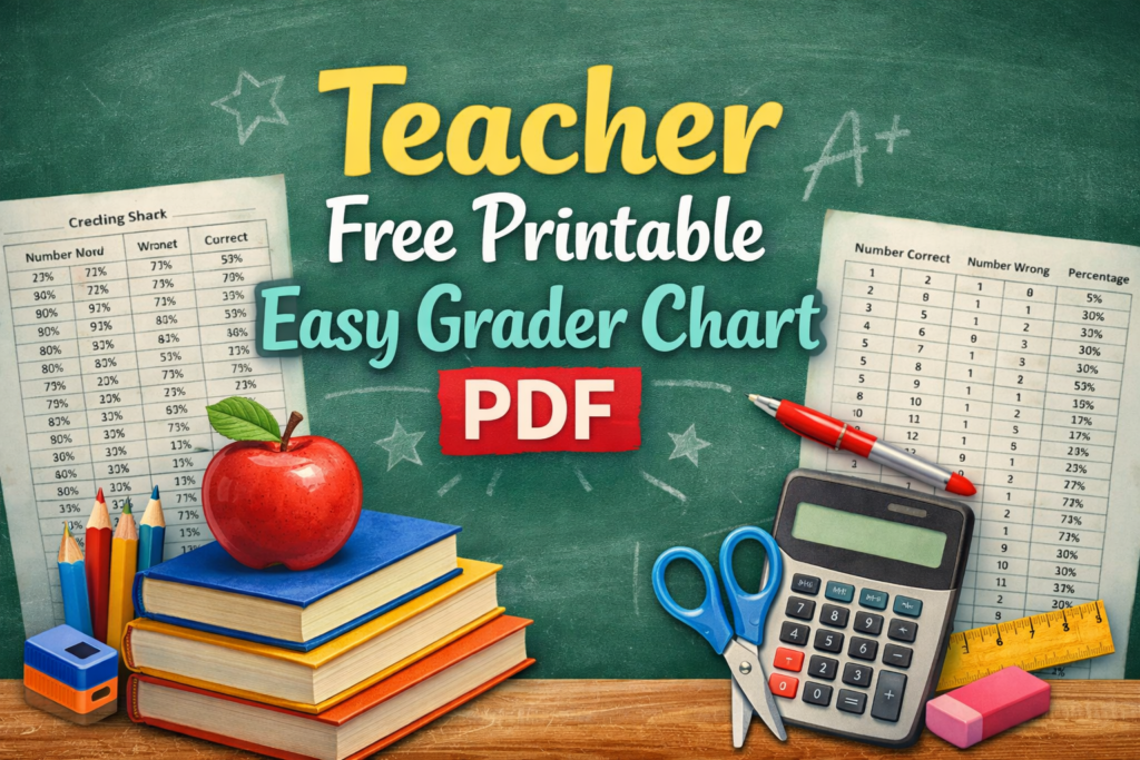 teacher free printable easy grader chart pdf