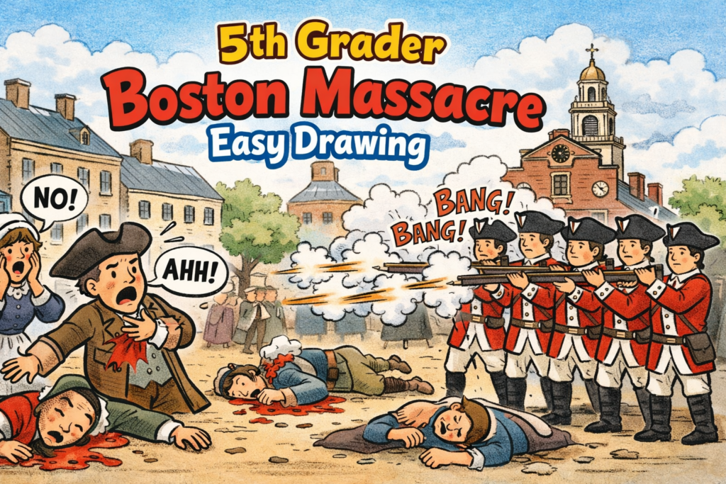 5th grader boston massacre easy drawing